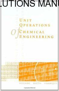 Solutions Manual Unit Operations of Chemical Engineering 6th edition by McCabe, Smith & Harriott