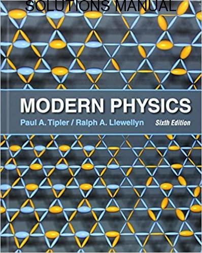 Instructor’s Solutions Manual Modern Physics 6th edition by Tipler & Llewellyn