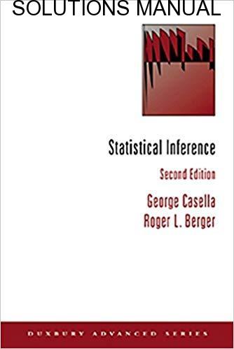 Solutions Manual Statistical Inference 2nd edition by Casella & Berger