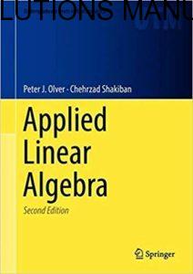 Solutions Manual Applied Linear Algebra 2nd edition by Peter J. Olver, Chehrzad Shakiban