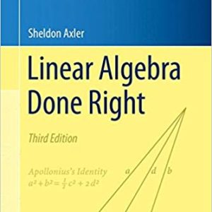 Solutions Manual Linear Algebra Done Right 3rd edition by Sheldon Axler